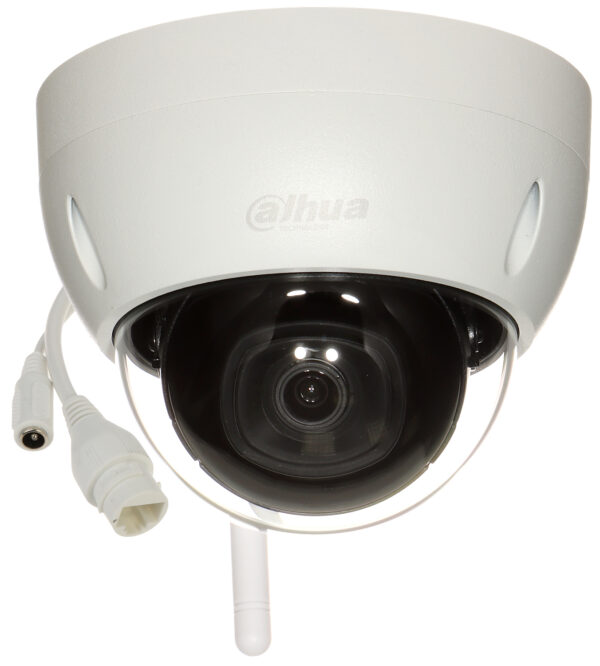 2MP Wi-Fi IP куполна камера с IR подсветка и вандалоустойчив корпус  Надеждна и дискретна камера за външен монтаж – идеална за входове, сгради и офиси без нужда от кабели -  IPCHDBW1230DESW- 0280B